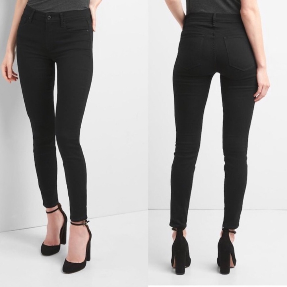 Jet Black GAP True Skinny Jeans